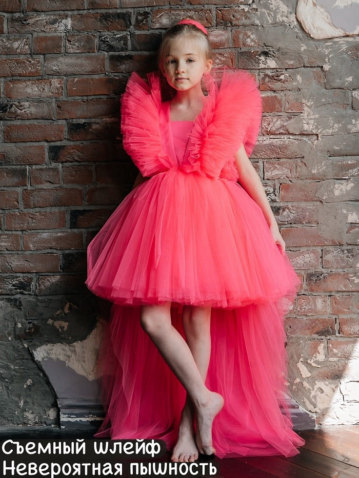 Платье "Афродита" цвет розовый неон